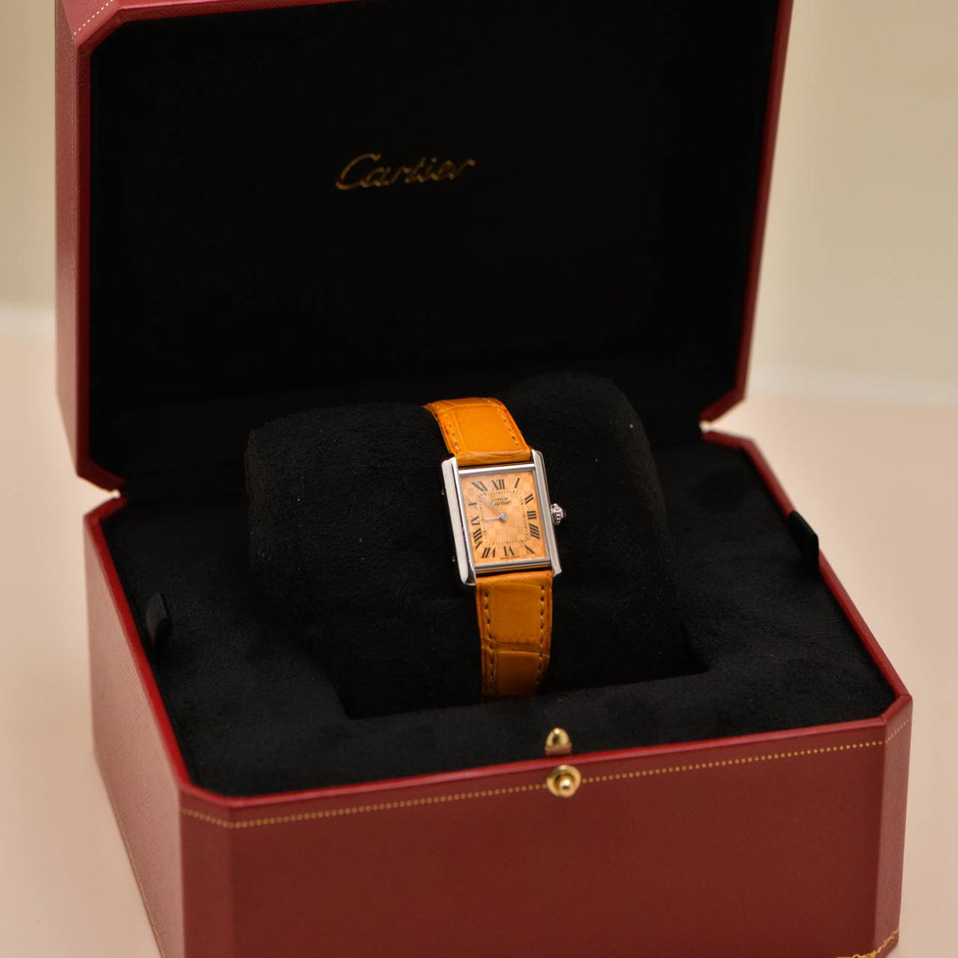 Preowned Authentic Cartier Tank Must 2003 Limited Edition Silver Watch W1017654