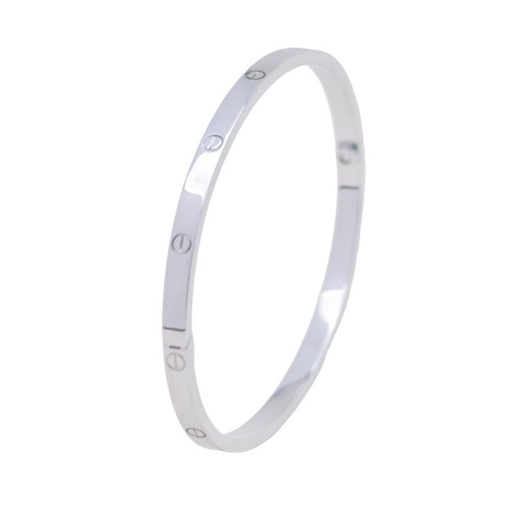 Preloved Authentic Full Set Cartier Love Bracelet Small Model 18K White Gold Size 18