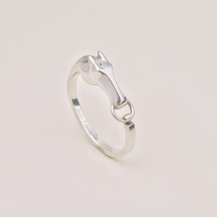 Preloved Authentic Hermès Galop Horse Head Silver Small Model Bracelet