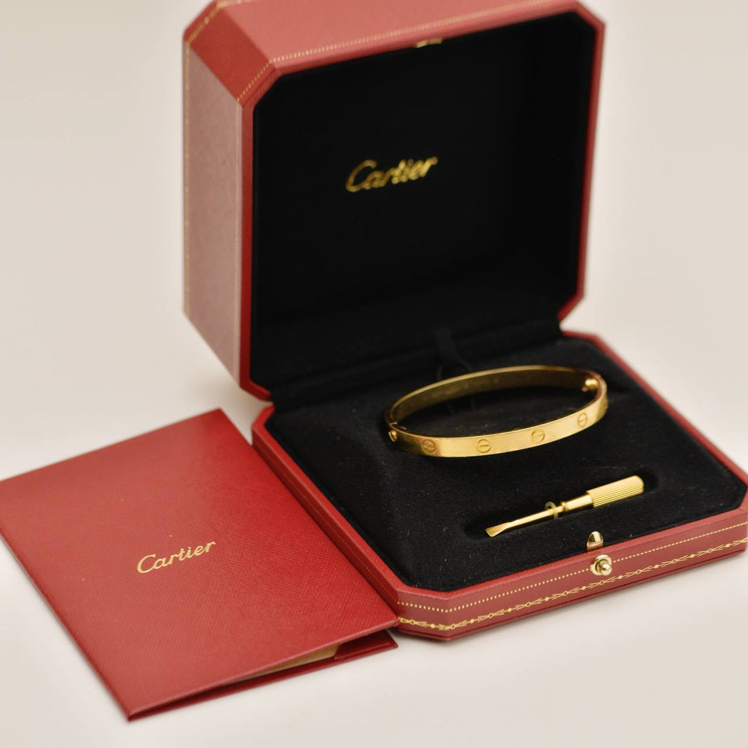 Cartier Love Bracelet Classic Model 18K Yellow Gold Size 19