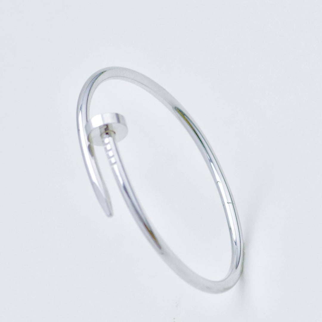 Used Authentic Cartier Juste un Clou Bracelet Classic Model 18K White Gold Size 18