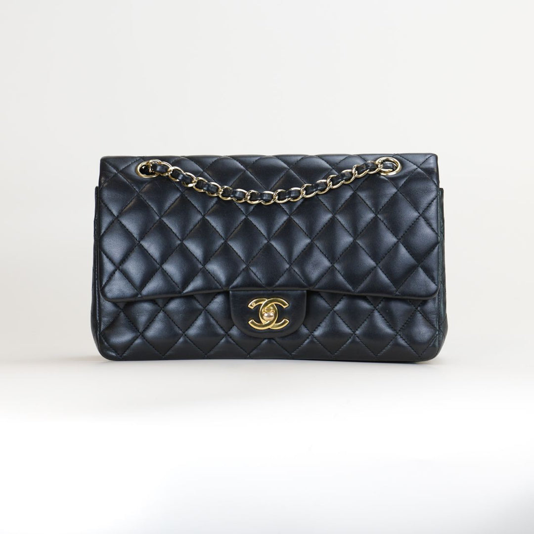 Chanel Medium Double Classic Flap Lambskin GHW Bag