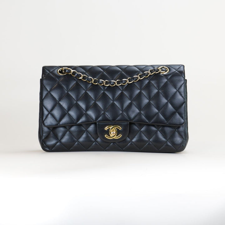 Chanel Medium Double Classic Flap Lambskin GHW Bag