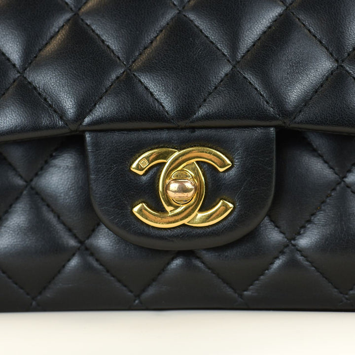 Chanel Medium Double Classic Flap Lambskin GHW Bag