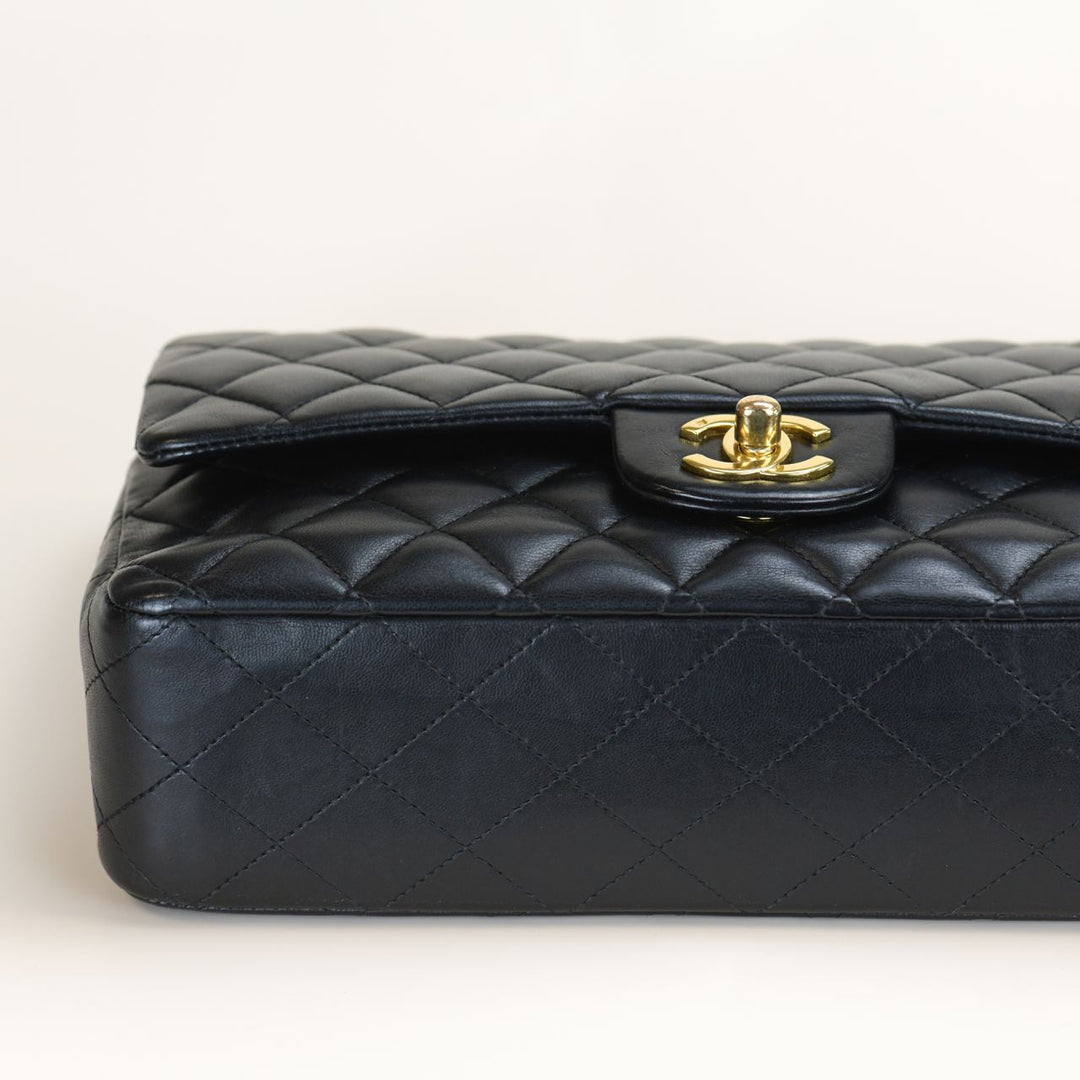 Chanel Medium Double Classic Flap Lambskin GHW Bag