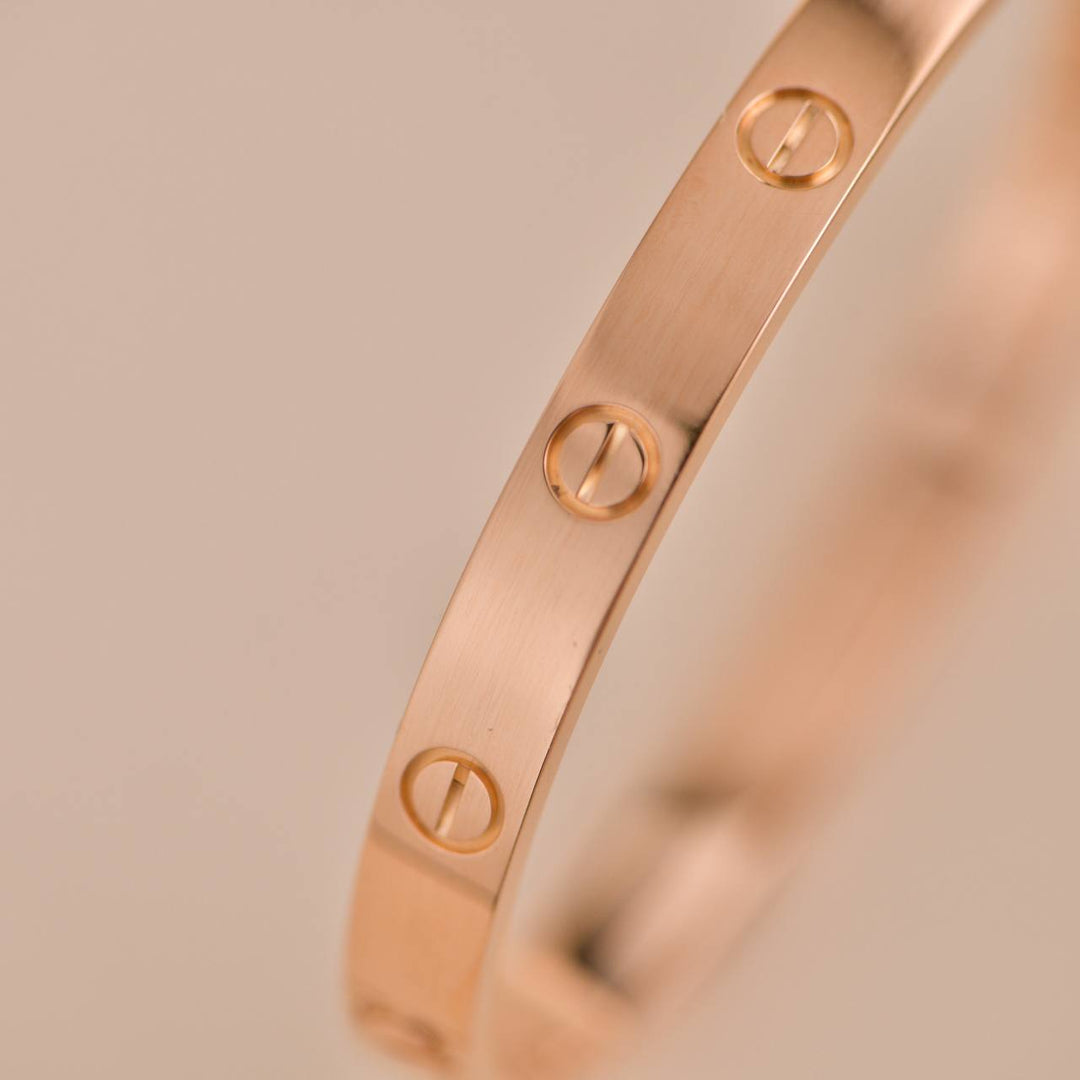 Cartier Love Bracelet 18K Rose Gold Size 17