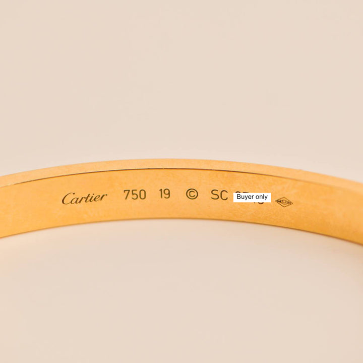 Cartier Love Bracelet 18K Yellow Gold Size 19