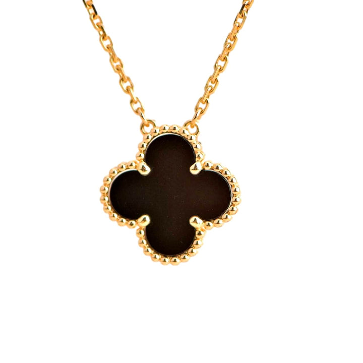 Van Cleef & Arpels Onyx Vintage Alhambra Onyx Pendant