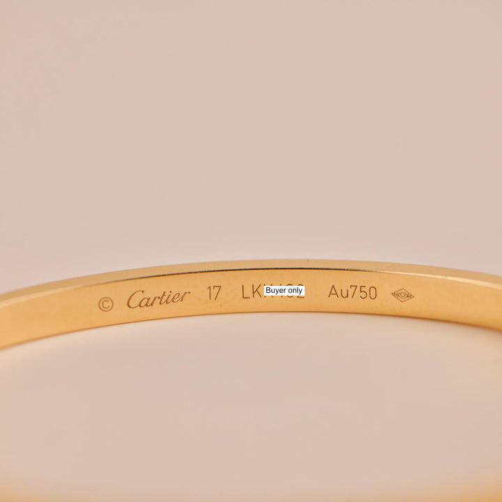 Cartier Love Bracelet Small Model 18K Yellow Gold Size 17