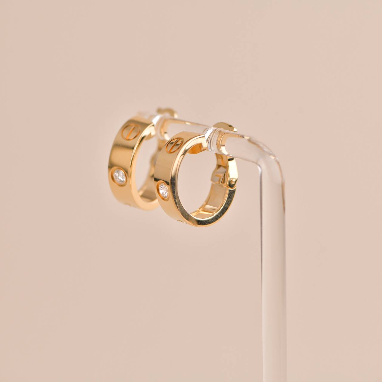 Enamel Stripe Huggie Earrings Gold - Women's Jewellery | Saint + Sofia® UK