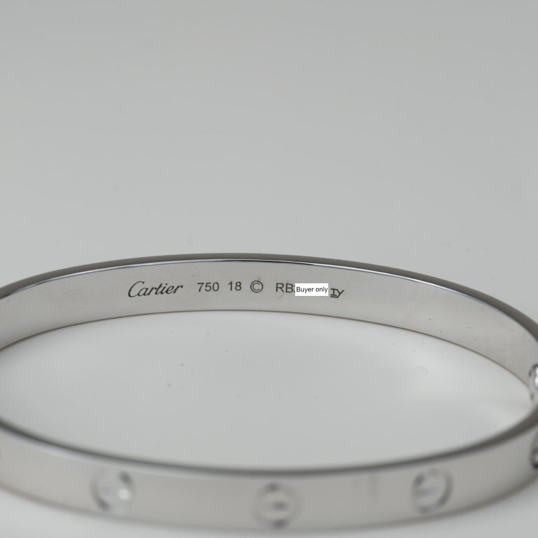 Cartier Love Bracelet 18K White Gold Size 18