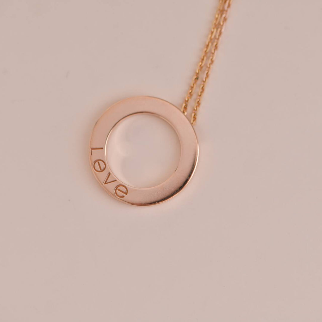 Cartier LOVE 3 Diamonds Rose Gold Necklace