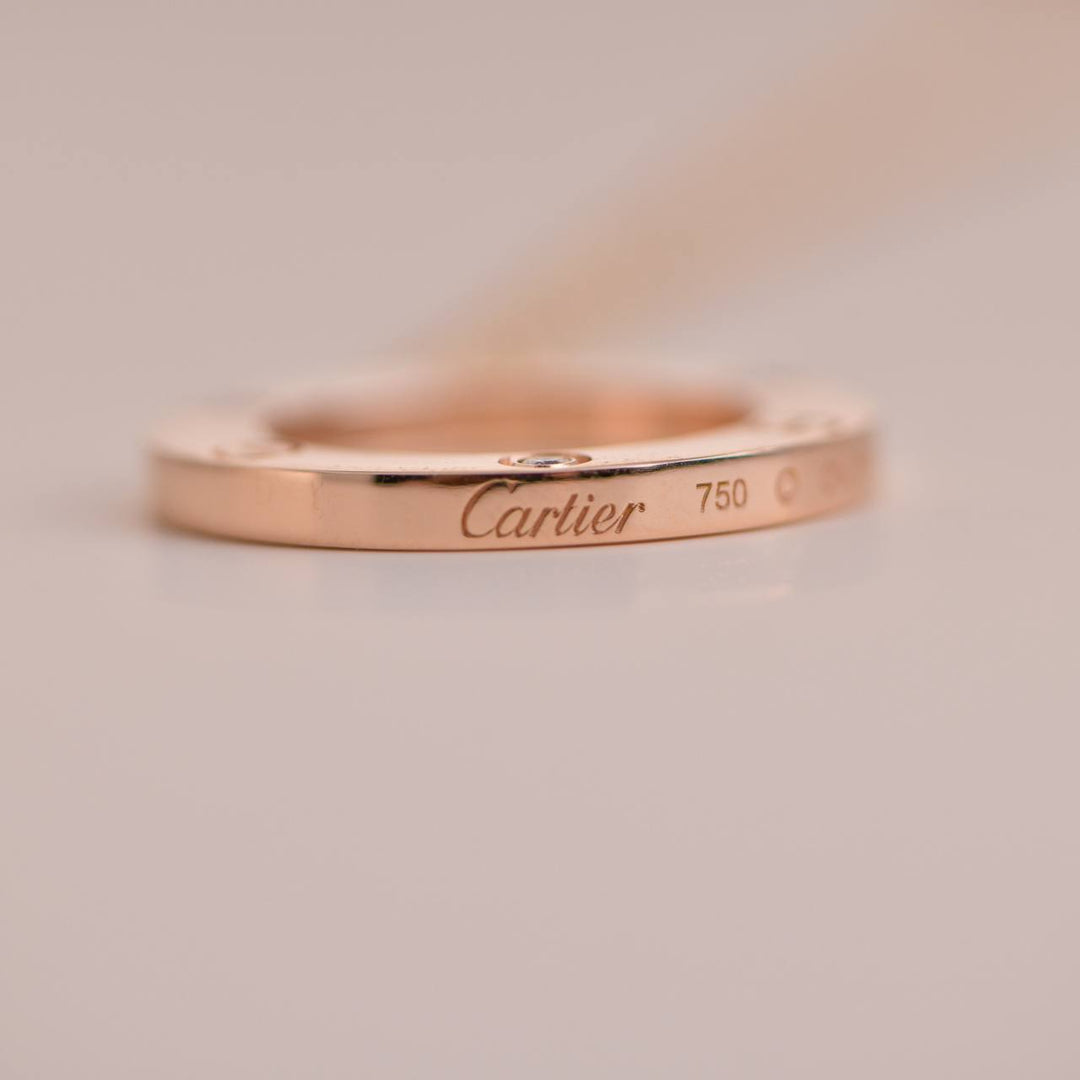 Cartier LOVE 3 Diamonds Rose Gold Necklace