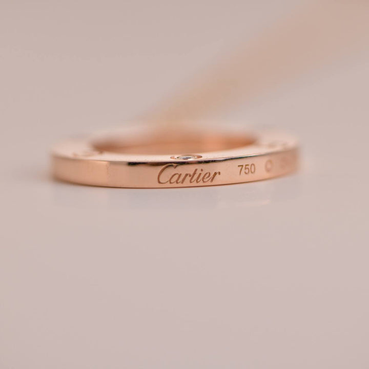 Cartier LOVE 3 Diamonds Rose Gold Necklace