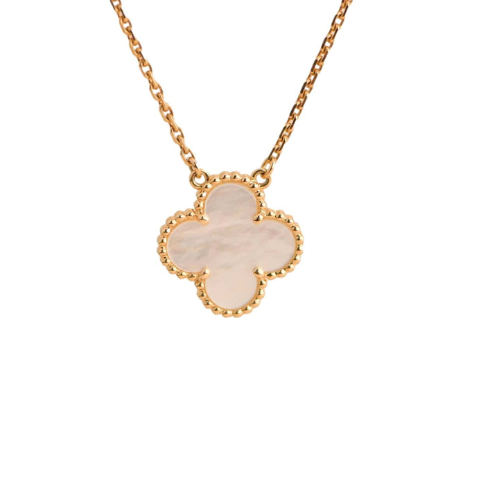 Van Cleef & Arpels Mother of Pearl Alhambra Yellow Gold Pendant