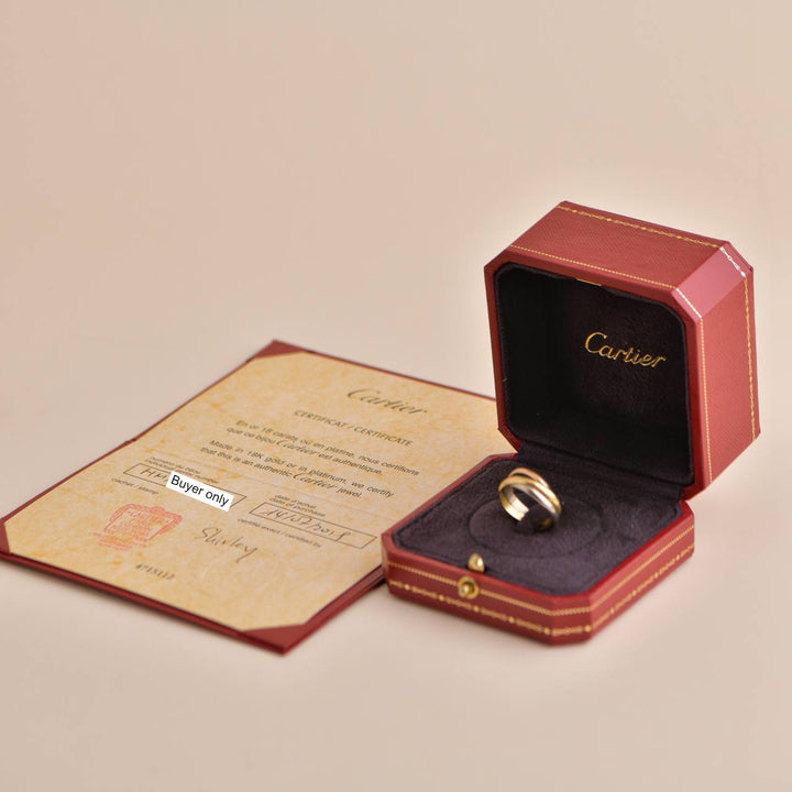 Pre-loved Cartier Trinity Classic Gold Ring Small Model Size 53