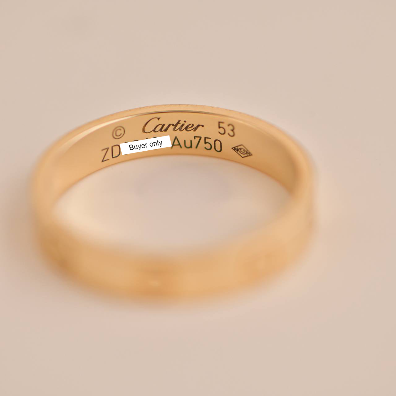 Cartier Love Wedding Ring Yellow Gold Size 53