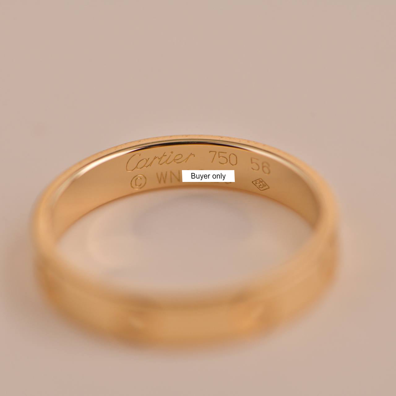 Cartier Love Wedding Ring Yellow Gold Size 56