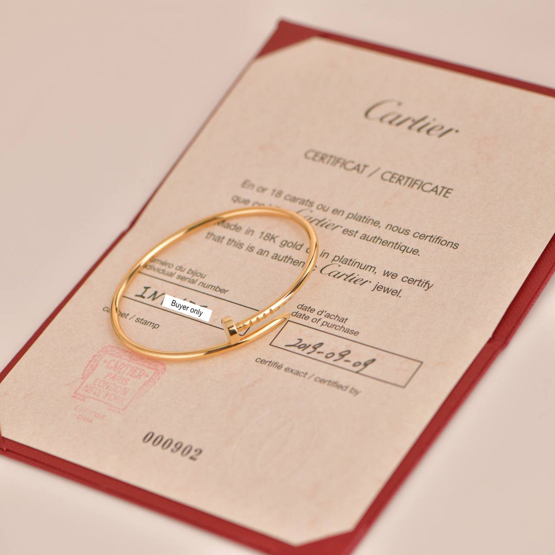 Cartier Juste un Clou Small Model Bracelet Yellow Gold Size 16