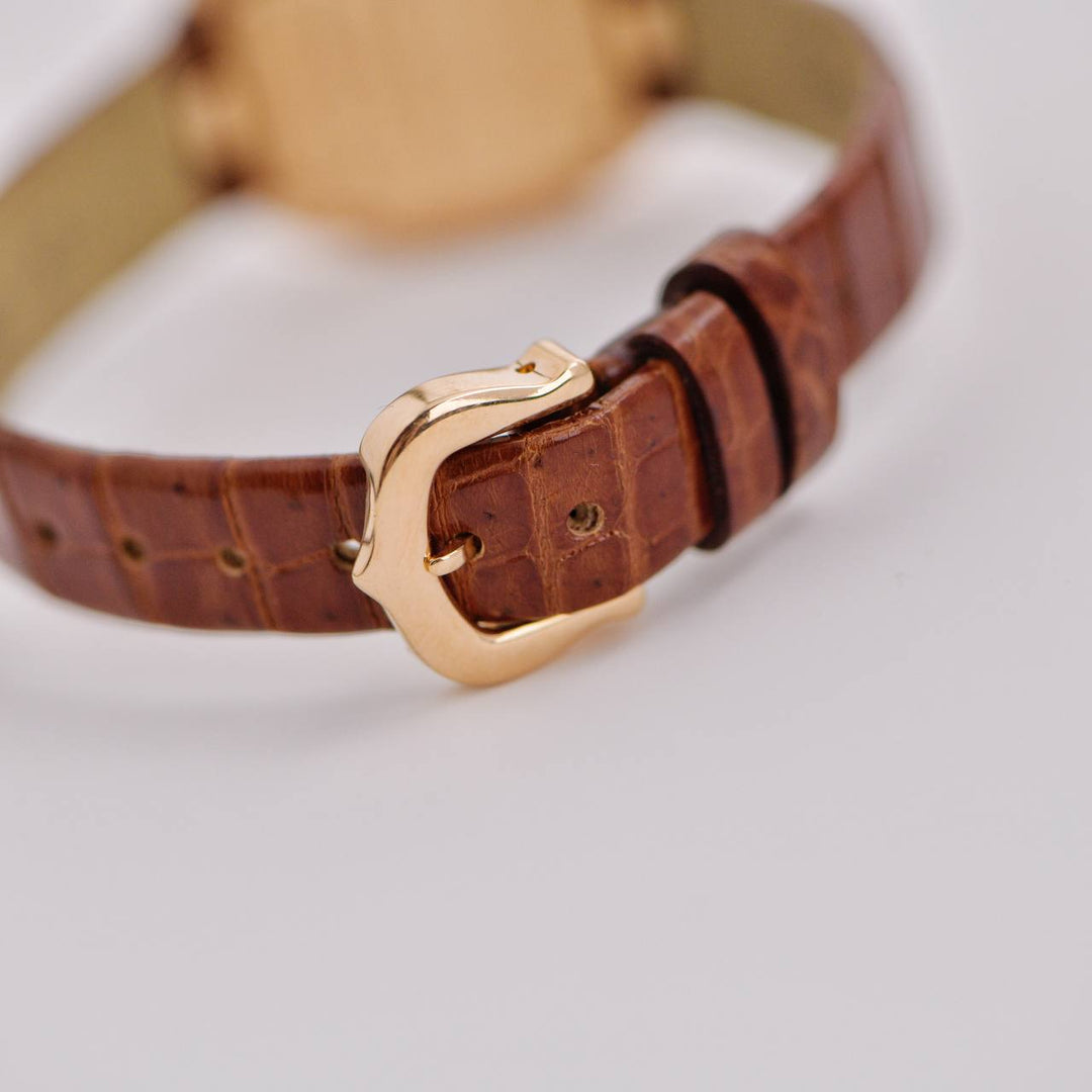Cartier Baignoire Small Model 18k Rose Gold on Leather W8000007