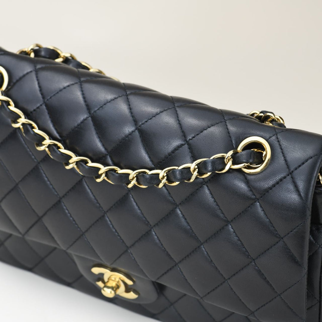 Black Quilted Lambskin Vintage Small Classic Double Flap Bag
