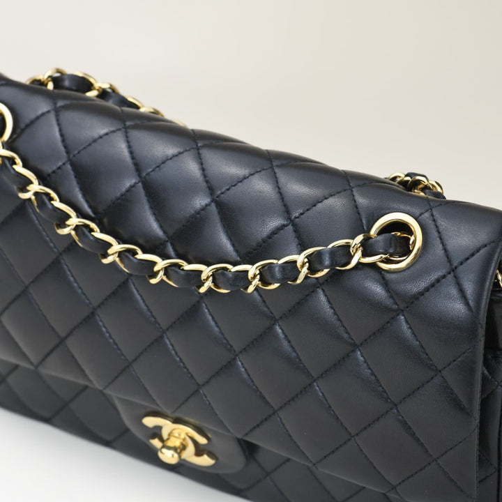 Chanel Medium Double Classic Flap Lambskin GHW Bag