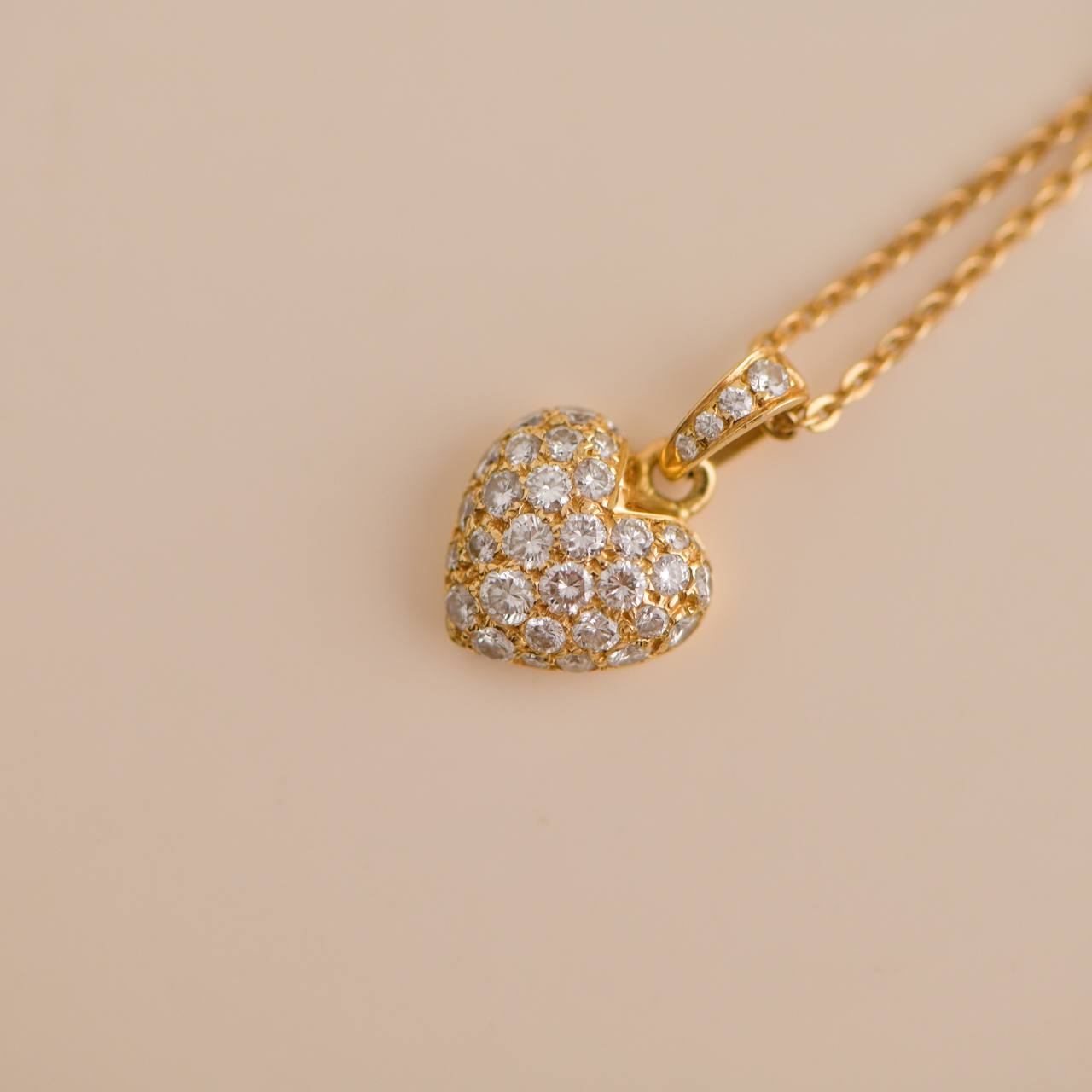 Cartier diamond heart pendant sale