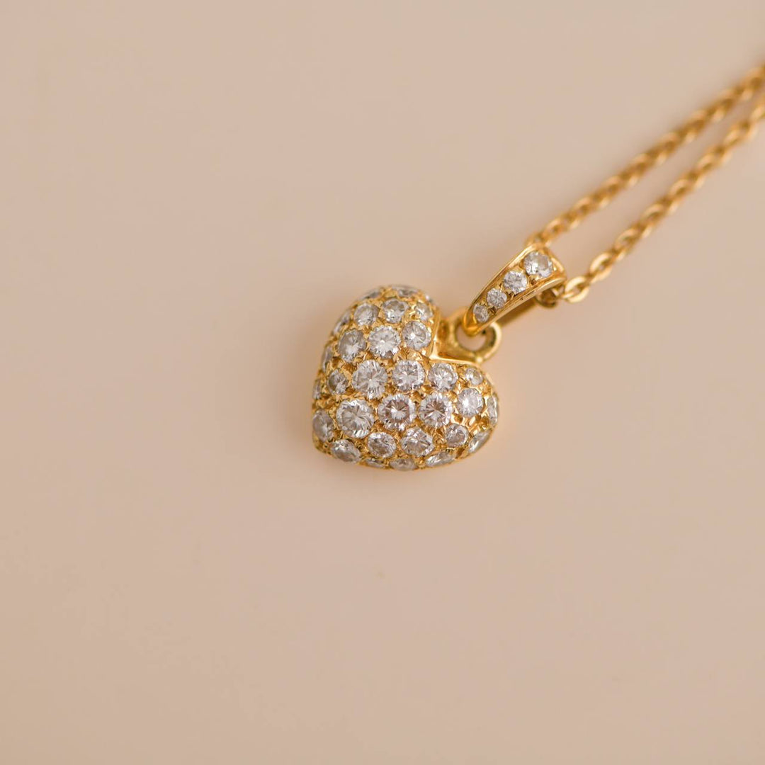 Cartier Yellow Gold Diamond Heart Pendant