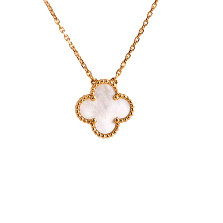 Van Cleef & Arpels Mother of Pearl Alhambra Yellow Gold Pendant