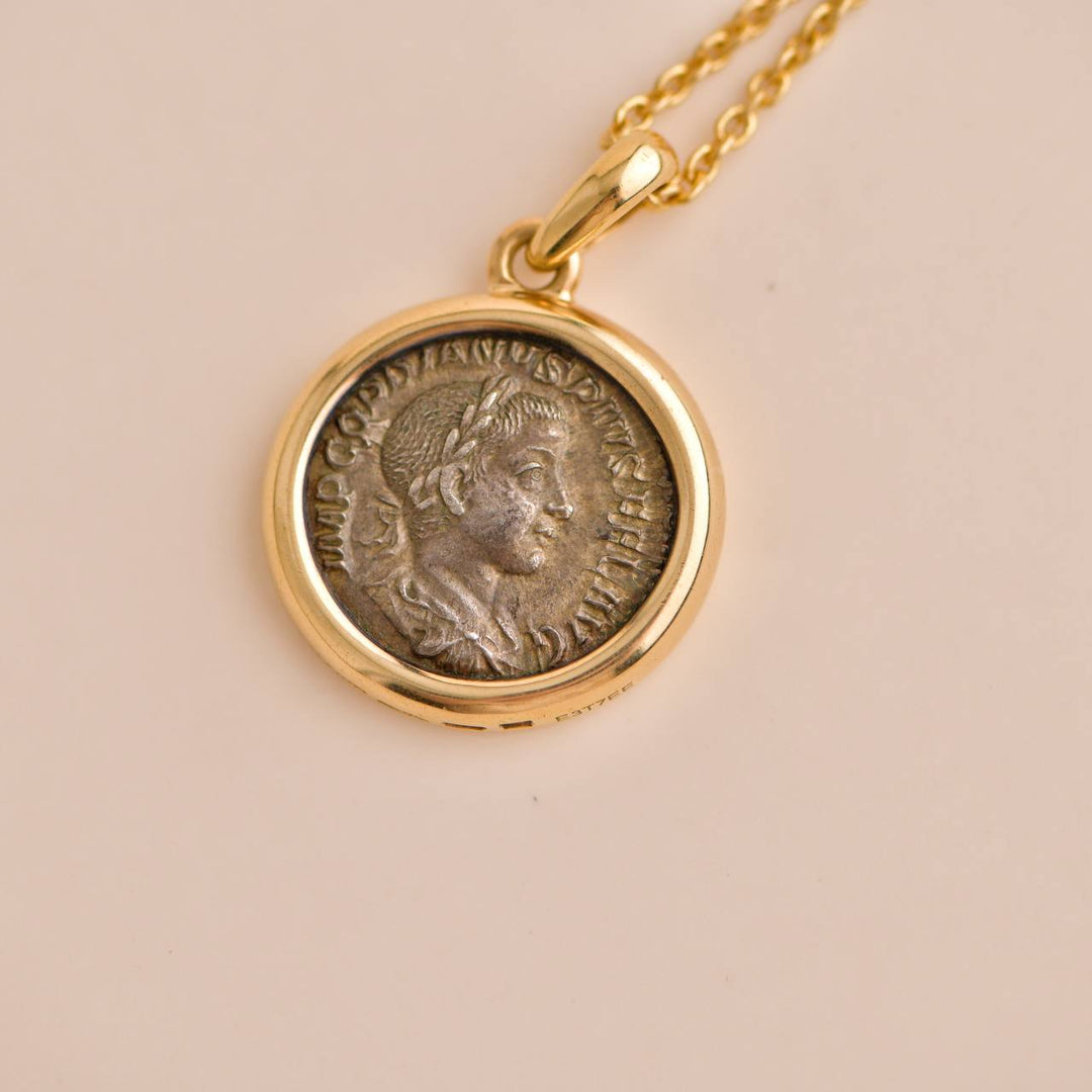 Bvlgari MONETE Yellow Gold Antique Coin Necklace