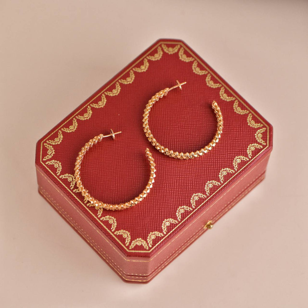 Preowned Cartier Clash De Cartier Hoop 18K Rose Gold Earrings 