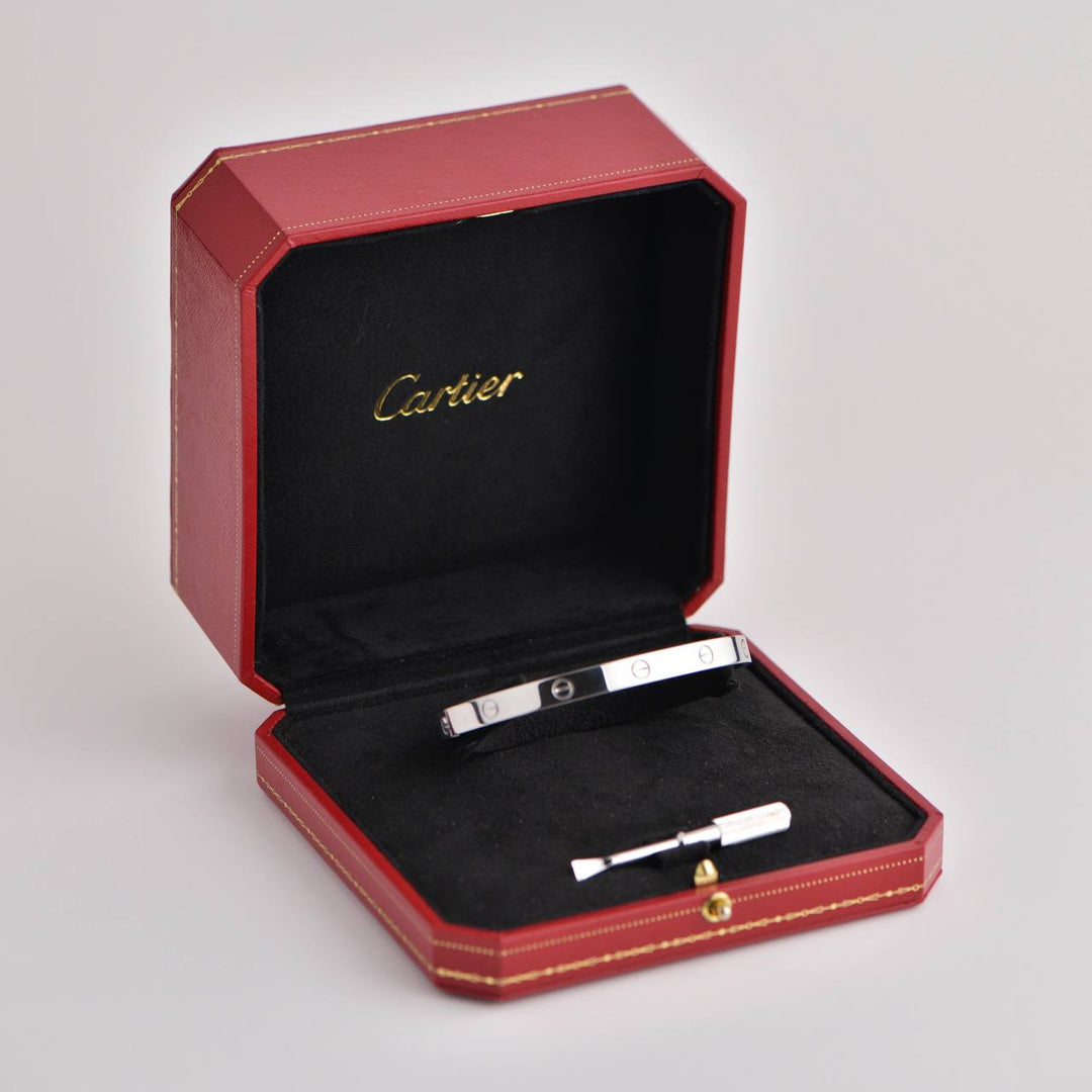 Cartier Love Bracelet 18K White Gold Size 20