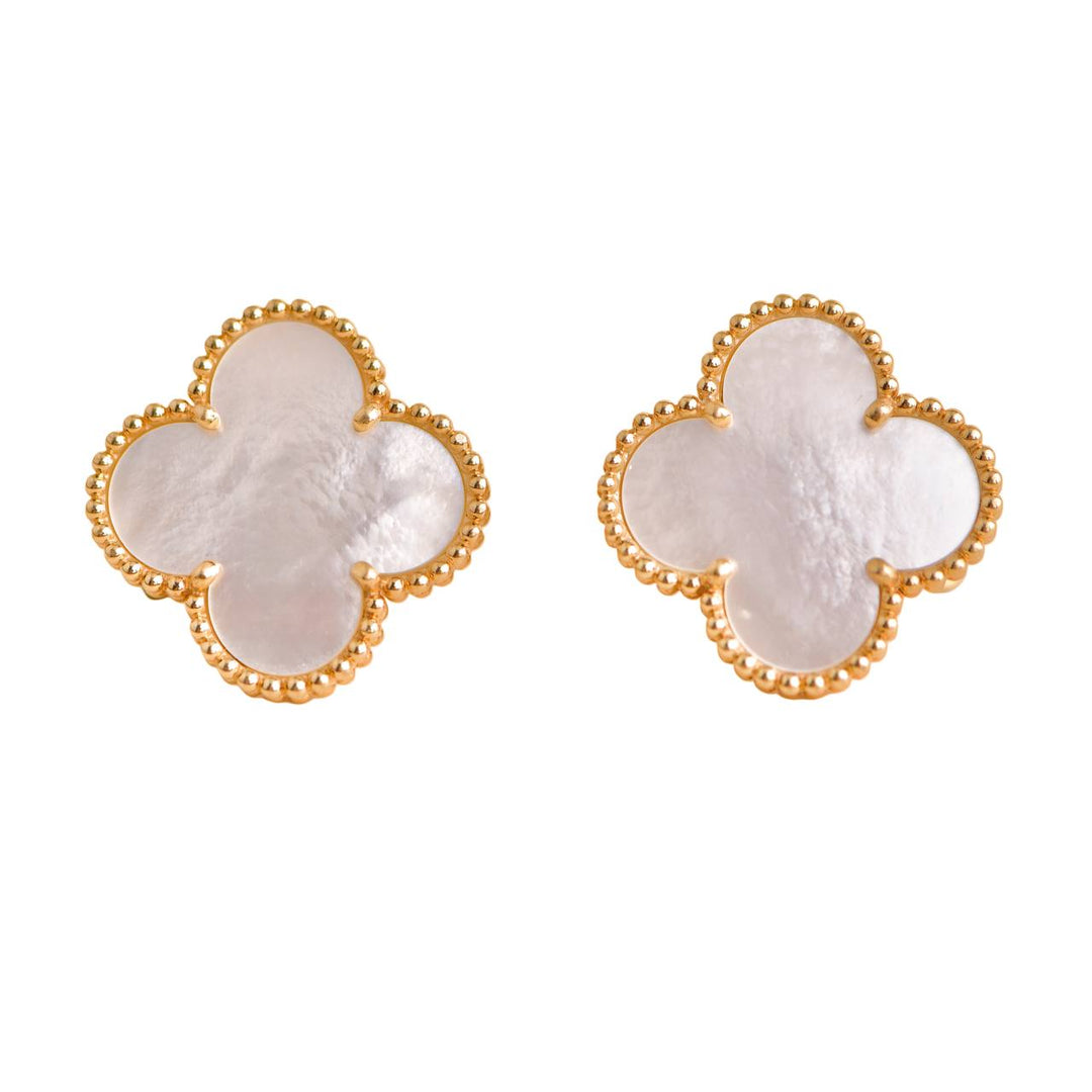 Van Cleef & Arpels Magic Alhambra Mother-of-Pearl 18K Yellow Gold Earrings