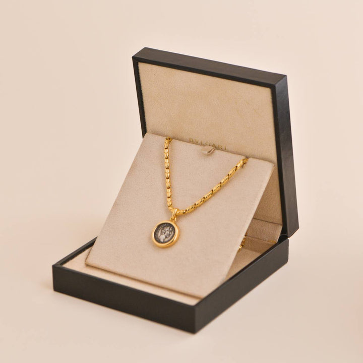 bulgari coin pendant