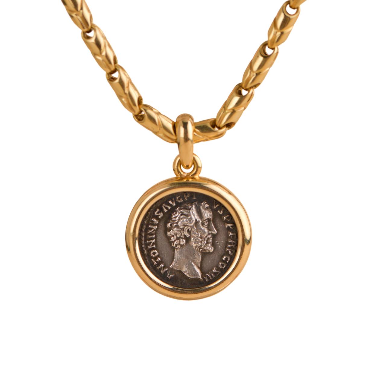 Bvlgari roman discount coin necklace