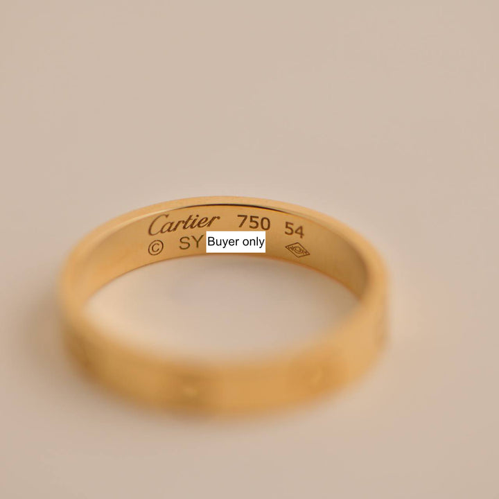 Cartier Love Wedding Band Ring Yellow Gold Size 54