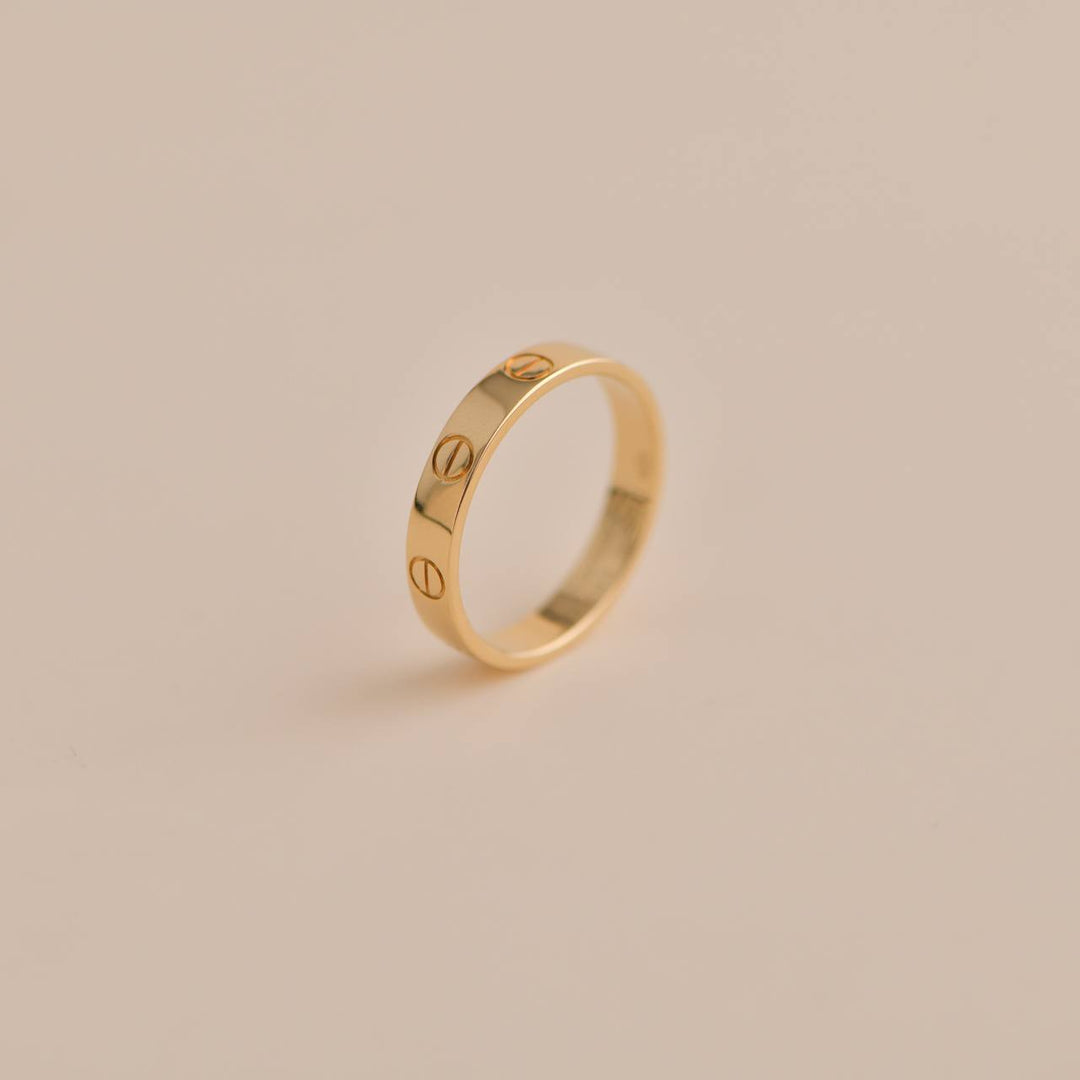 Cartier Love Wedding Band Ring Yellow Gold Size 54