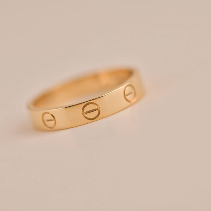 Cartier Love Wedding Band Ring Yellow Gold Size 54