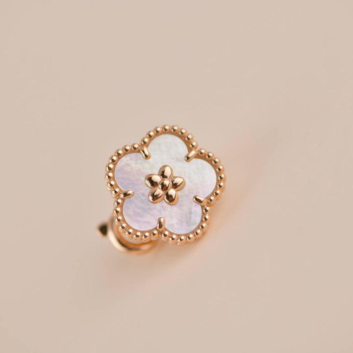 Van Cleef & Arpels Lucky Spring Plum Blossom Mother of Pearl Earrings