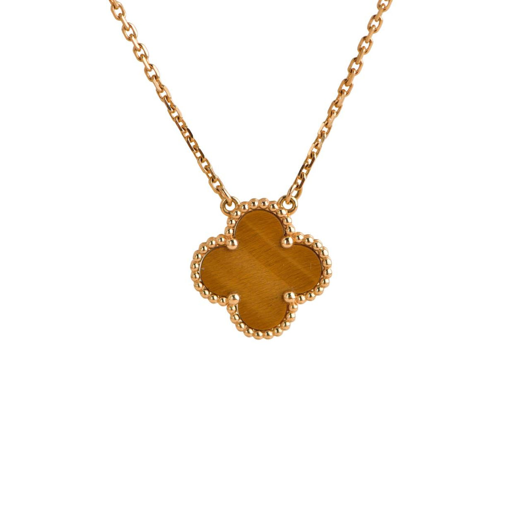 Van Cleef & Arpels Vintage Alhambra Tiger Eye Pendant