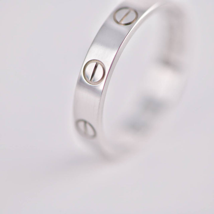 Cartier Love Wedding Band Ring White Gold Size 55