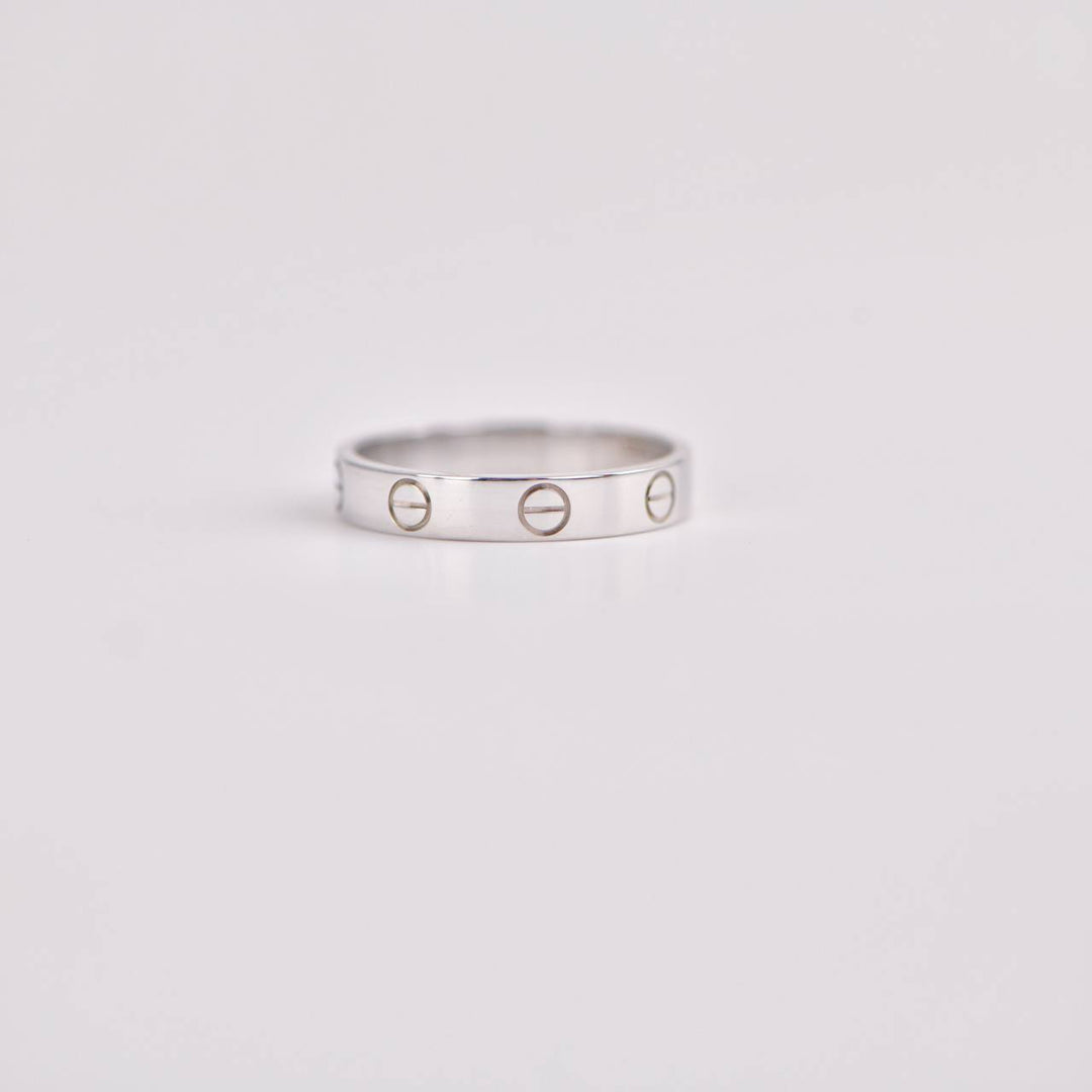 Cartier Love Wedding Band Ring White Gold Size 55