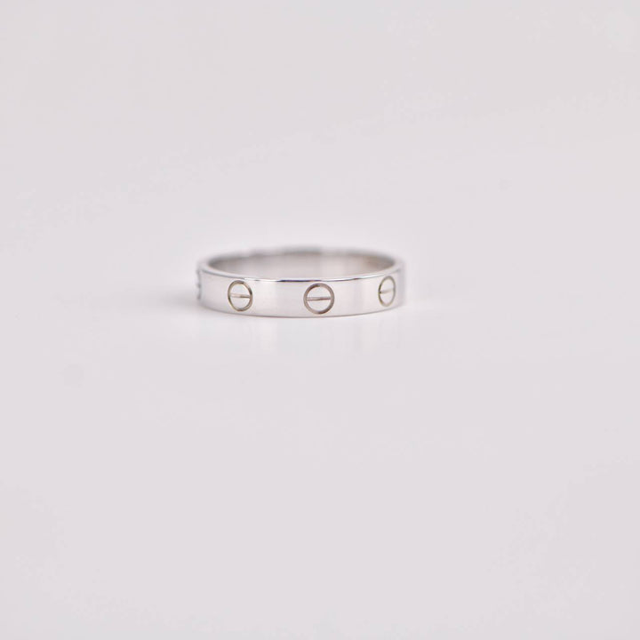 Cartier Love Wedding Band Ring White Gold Size 55