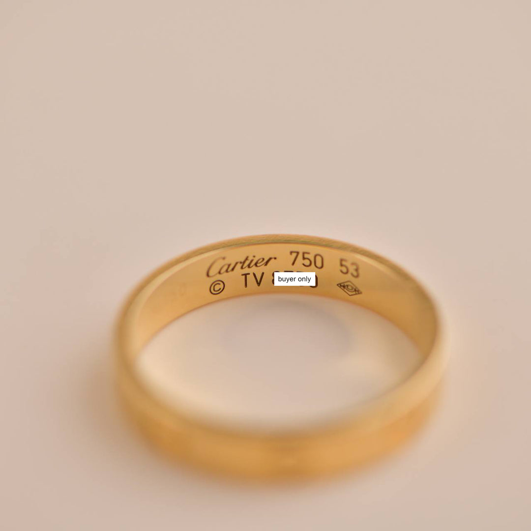 Second-hand Cartier Love Wedding Band Ring Yellow Gold Size 53