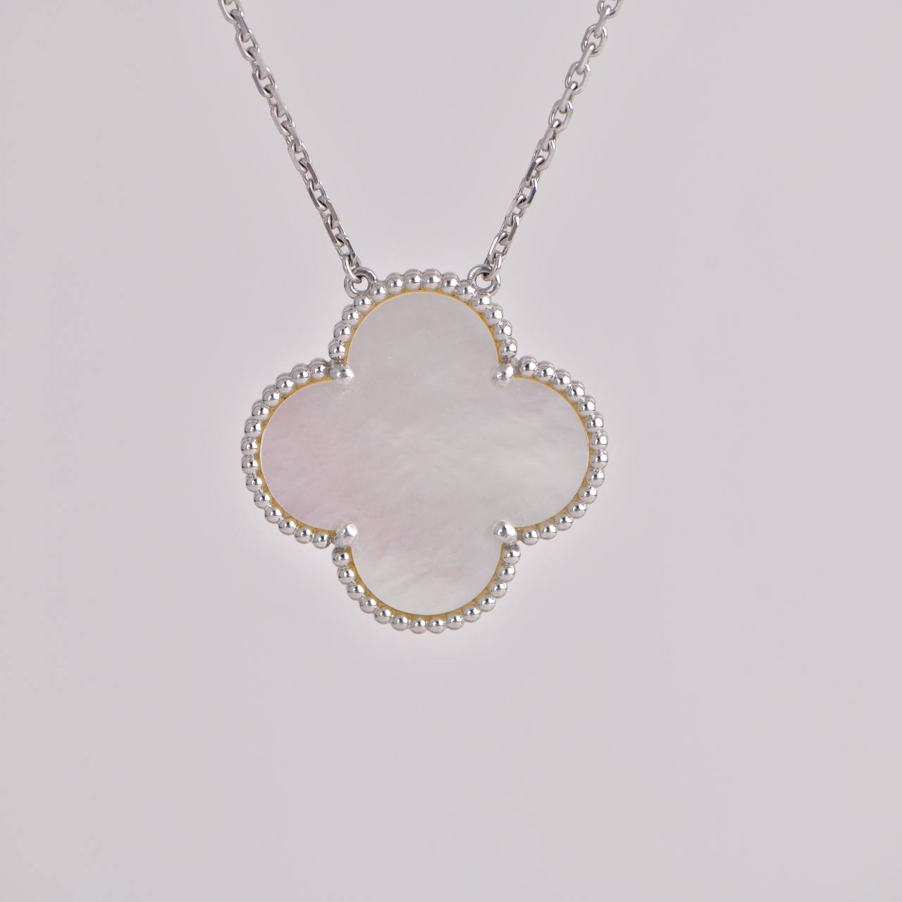 Van Cleef & Arpels Magic Alhambra 18k Mother Of Pearl Long Necklace | eBay