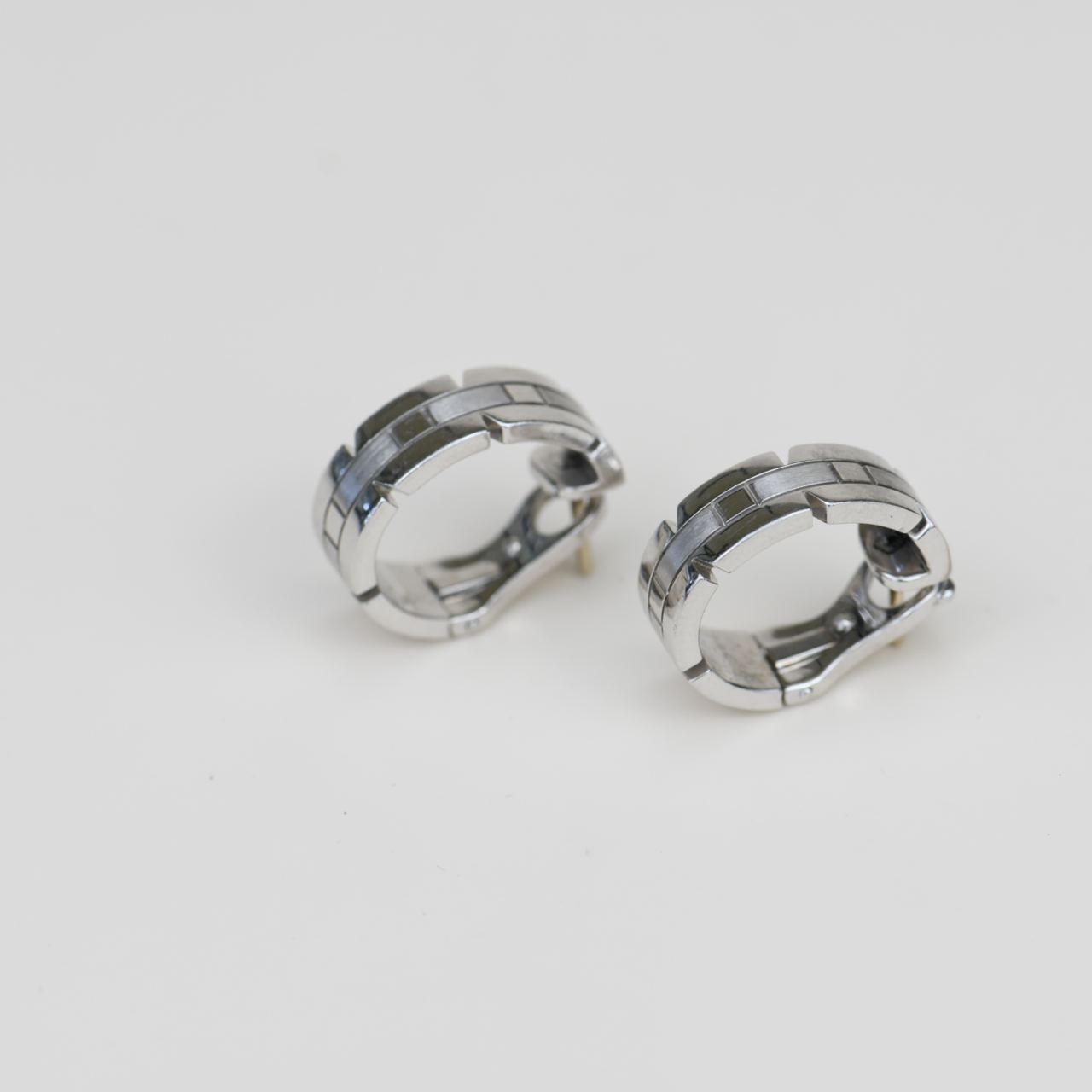 Mens white gold hoop on sale earrings