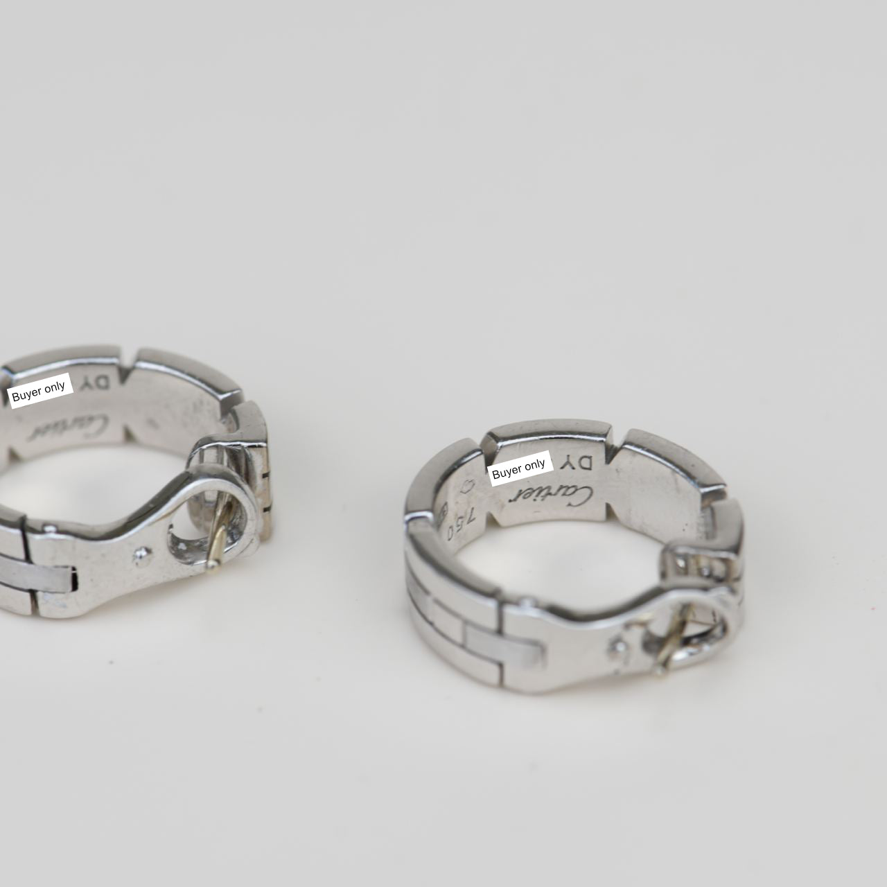 Cartier Maillon Panthere White Gold Hoop Earrings