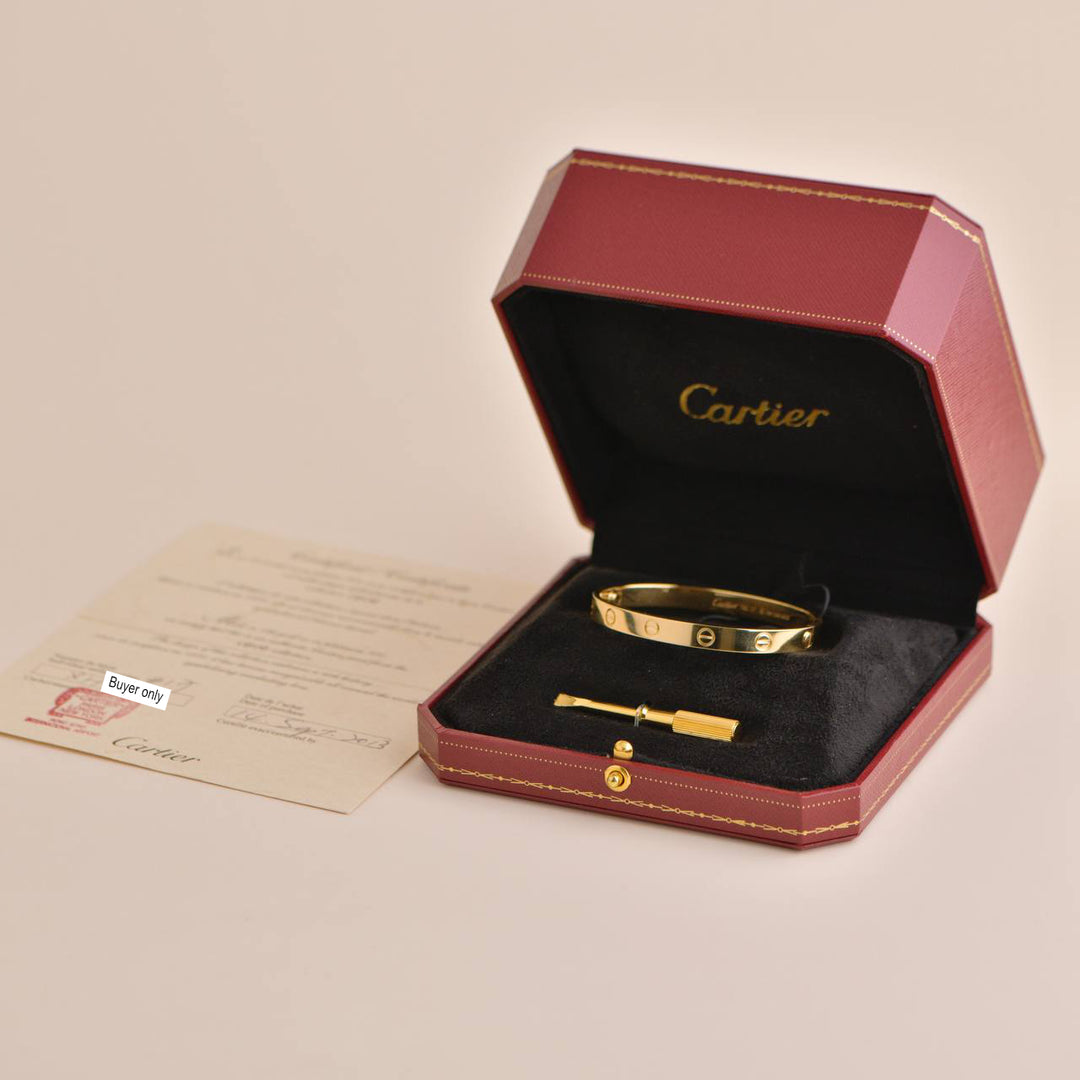 Cartier Love Bracelet 18K Yellow Gold Size 17