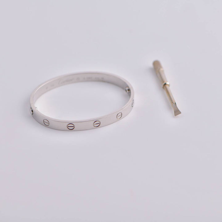 Cartier Love Bracelet 18K White Gold Size 17