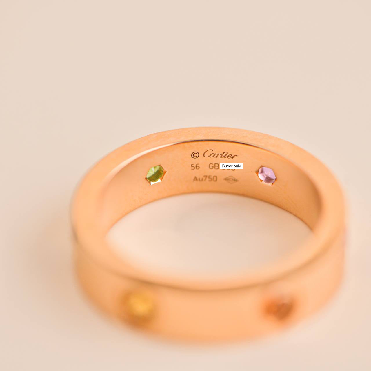 Cartier Love Rainbow Rose Gold Ring Size 56 Dandelion Antiques cartier-love-rainbow-rose-gold-ring-size-56-dandelion-antiques